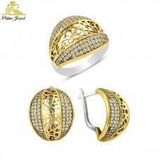 Gümüş Taşlı Set